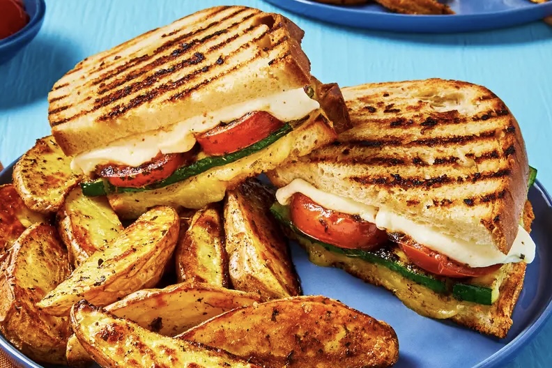 Grilled Zucchini and Cheese Sandwiches