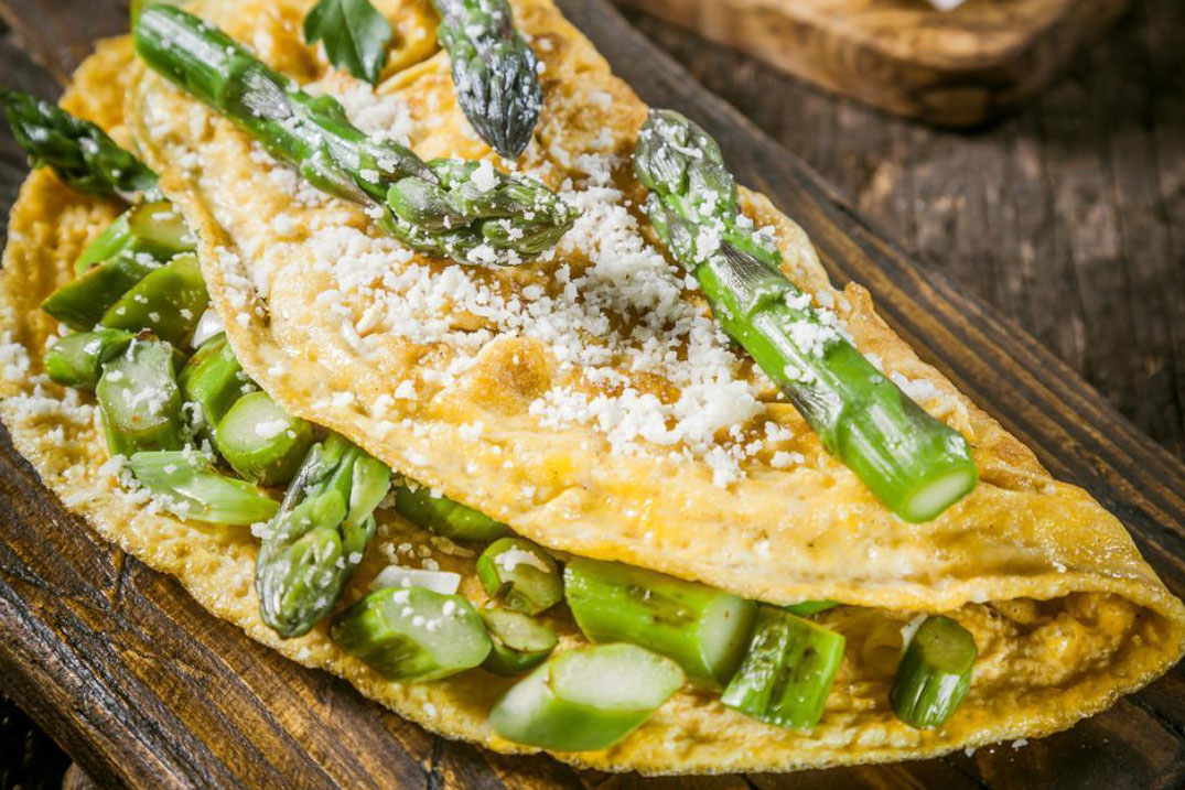 Asparagus and Parmesan Omelet