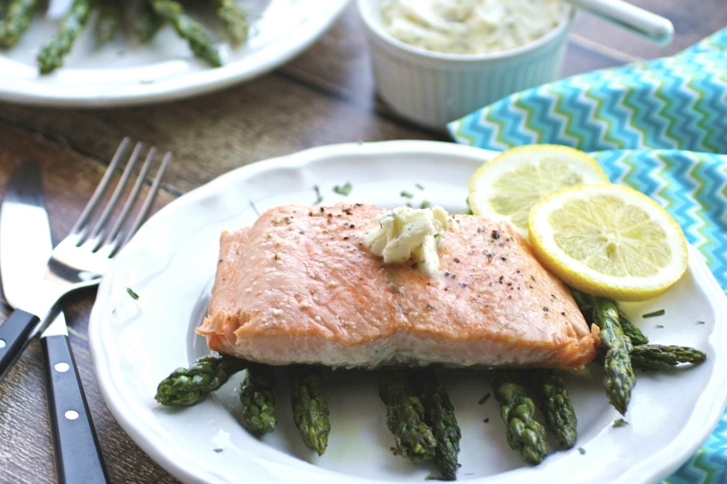 Baked Salmon with Tarragon and Fennel Seed Butter