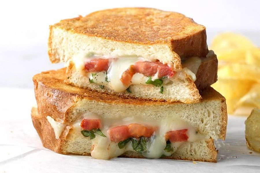 Tomato Basil Grilled Cheese