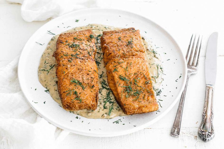 Pan Seared Salmon with Lemon Butter