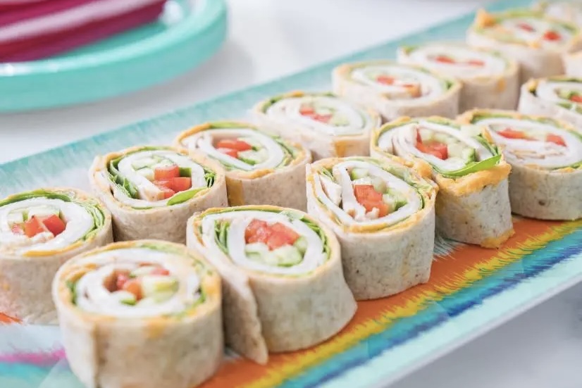 Turkey Wraps with Sweet Potato Hummus