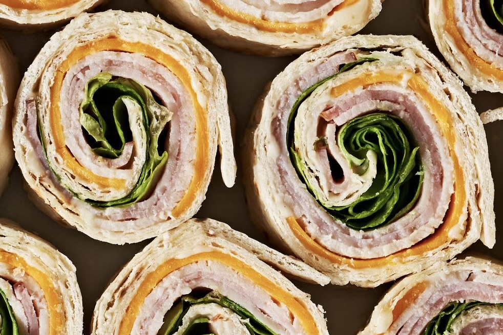 Ham and Turkey Pinwheel Sandwiches