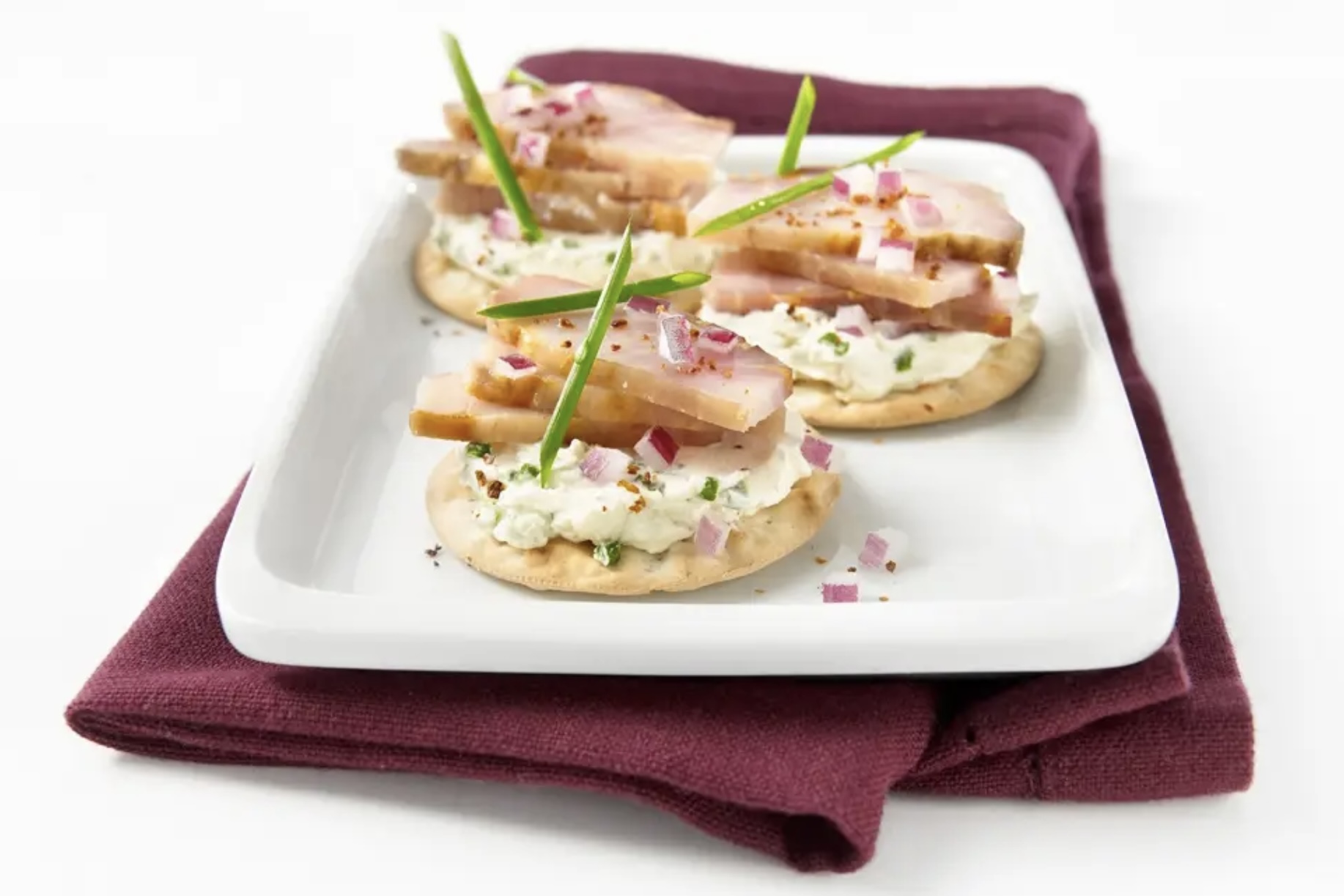 Smoked Sturgeon and Cream Cheese Canapés