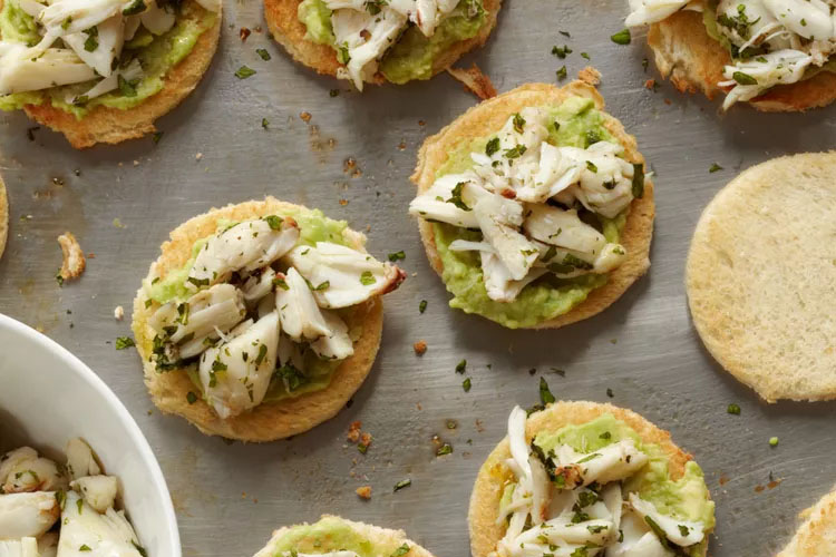 Crab and Avocado Toasts