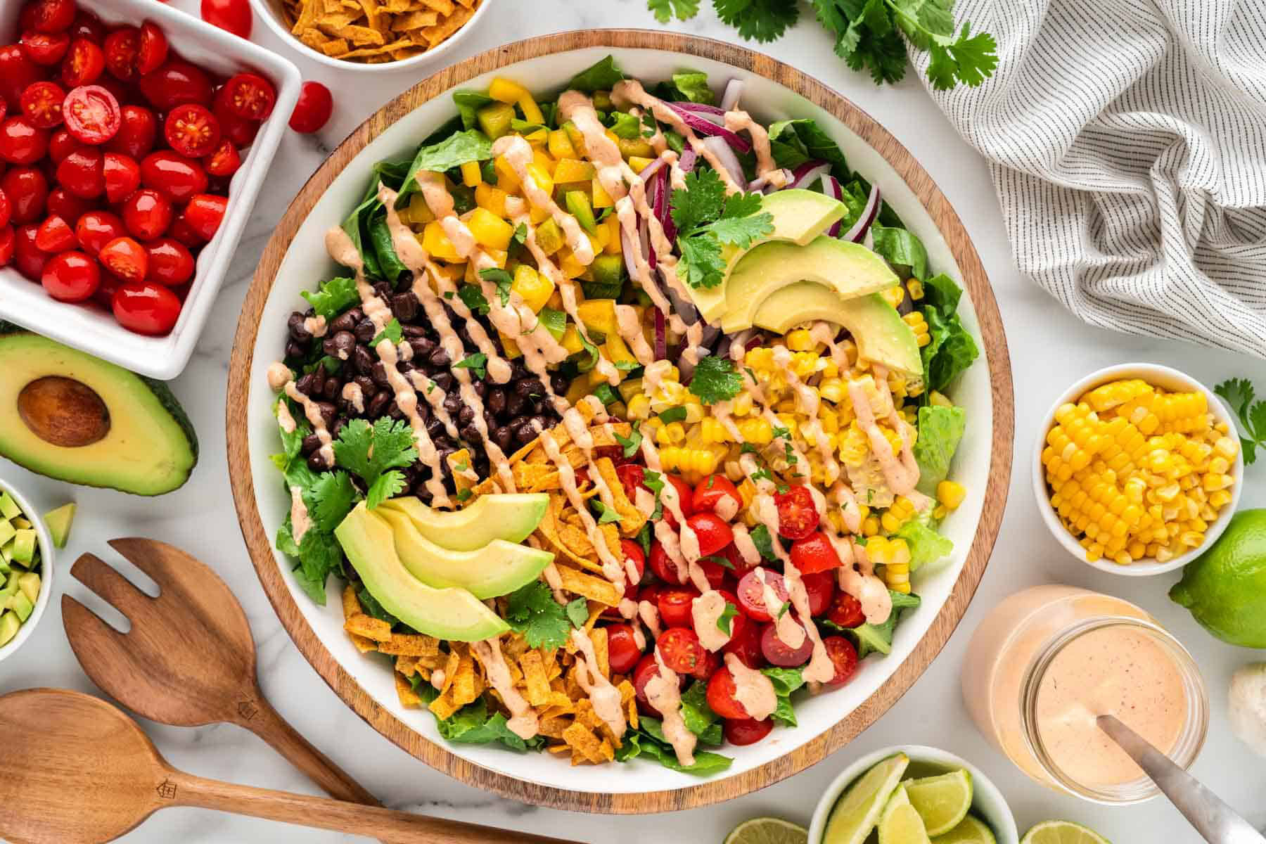 Southwest Salad with Chipotle Ranch Dressing