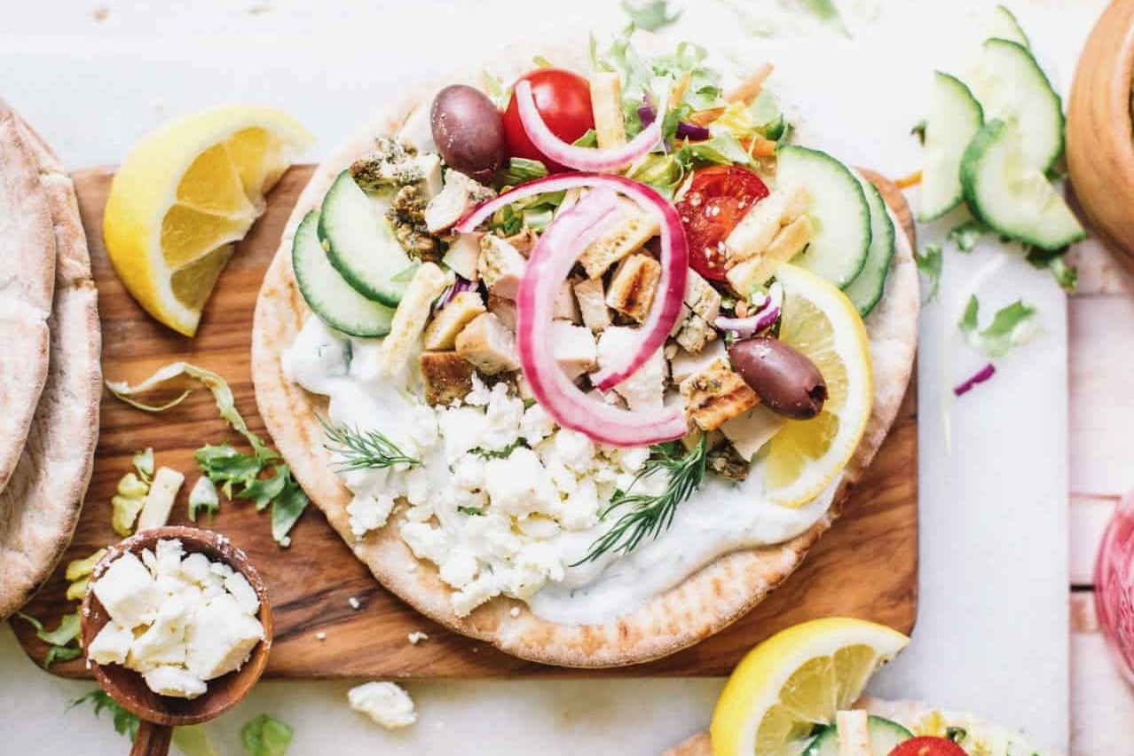 Greek Chicken Pitas